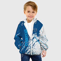 Куртка с капюшоном детская Mazda - краска, цвет: 3D-белый — фото 2