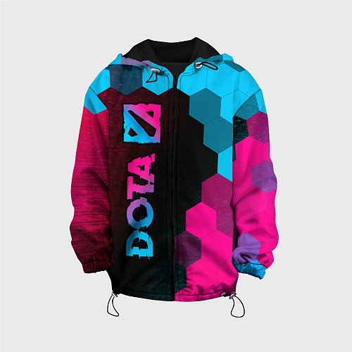 Детская куртка Dota - neon gradient: по-вертикали / 3D-Черный – фото 1