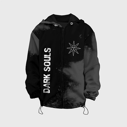Детская куртка Dark Souls glitch на темном фоне: символ и надпись / 3D-Черный – фото 1