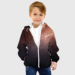 Куртка с капюшоном детская Космос из сердца, цвет: 3D-белый — фото 2