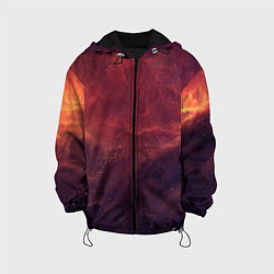 Куртка с капюшоном детская Галактический пожар, цвет: 3D-черный