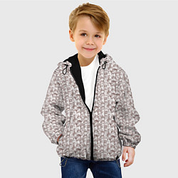 Куртка с капюшоном детская Лица в квадрате, цвет: 3D-черный — фото 2