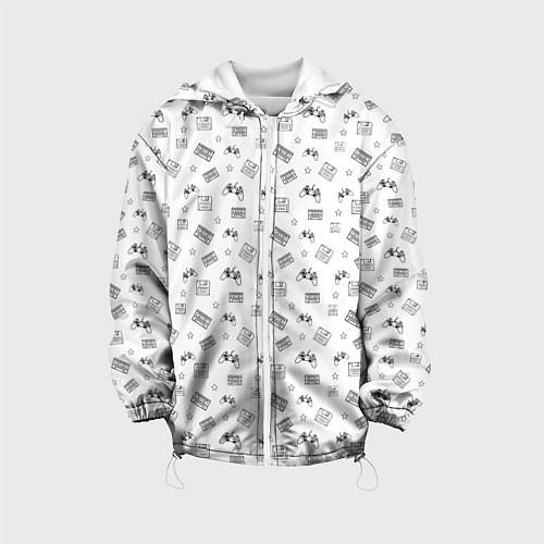 Детская куртка 90s pattern on white / 3D-Белый – фото 1