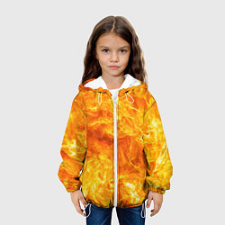 Куртка с капюшоном детская Бушующий огонь, цвет: 3D-белый — фото 2