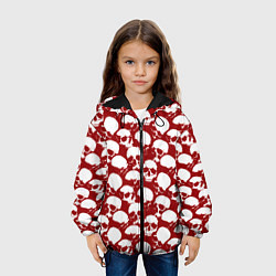 Куртка с капюшоном детская Череп и кровь, цвет: 3D-черный — фото 2