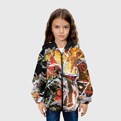 Куртка с капюшоном детская Граффити - комикс, цвет: 3D-черный — фото 2