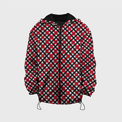 Детская куртка Красно-черный клетчатый узор шотландка