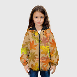 Куртка с капюшоном детская Осенняя атмосфера, цвет: 3D-черный — фото 2