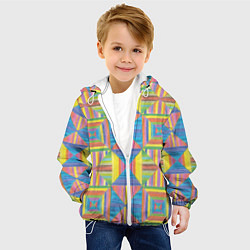 Куртка с капюшоном детская Занимательная геометрия рисунок карандашами, цвет: 3D-белый — фото 2
