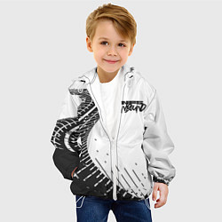 Куртка с капюшоном детская NFS Unbound следы резины, цвет: 3D-белый — фото 2