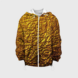 Куртка с капюшоном детская Золотая фольга, цвет: 3D-белый