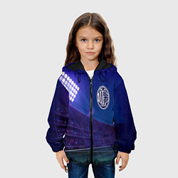 Куртка с капюшоном детская AC Milan ночное поле, цвет: 3D-черный — фото 2