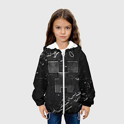 Куртка с капюшоном детская Minecraft black, цвет: 3D-белый — фото 2