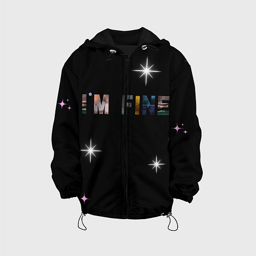 Детская куртка Надпись / 3D-Черный – фото 1