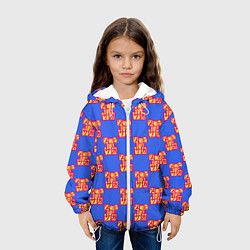 Куртка с капюшоном детская Зомбилэнд Сага Месть лого, цвет: 3D-белый — фото 2