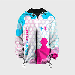 Детская куртка Dead by Daylight neon gradient style: надпись, сим