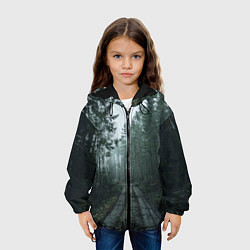 Куртка с капюшоном детская Дорога в лес, цвет: 3D-черный — фото 2