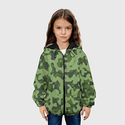 Куртка с капюшоном детская Камуфляж ВСР-93 Флора - Арбуз, цвет: 3D-черный — фото 2