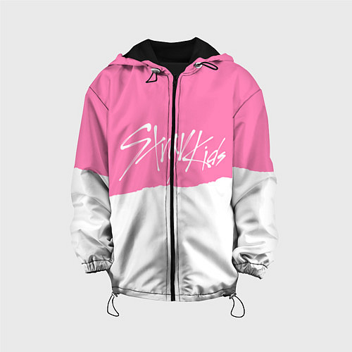 Детская куртка Stray Kids pink and white / 3D-Черный – фото 1