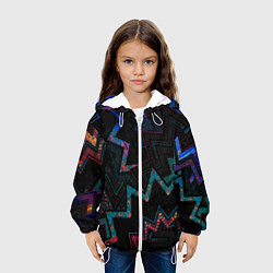 Куртка с капюшоном детская Этнический Узор, цвет: 3D-белый — фото 2