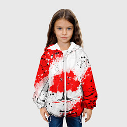 Куртка с капюшоном детская Цветущая сакура, цвет: 3D-белый — фото 2
