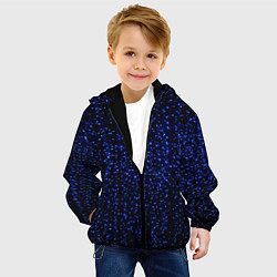 Куртка с капюшоном детская Праздничные неоновые огоньки, цвет: 3D-черный — фото 2