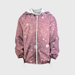 Куртка с капюшоном детская Pink bubbles, цвет: 3D-белый