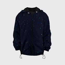 Куртка с капюшоном детская Тёмная звёздная ночь, цвет: 3D-черный
