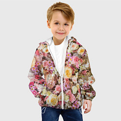 Куртка с капюшоном детская Море из цветов, цвет: 3D-белый — фото 2
