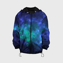 Куртка с капюшоном детская Космический пейзаж во Вселенной, цвет: 3D-черный