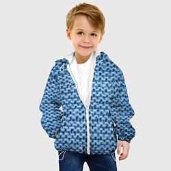 Куртка с капюшоном детская Грубая шерстяная вязка - мода, цвет: 3D-белый — фото 2