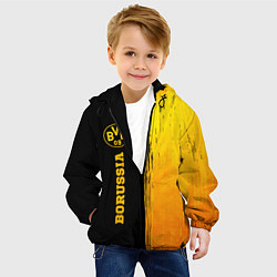 Куртка с капюшоном детская Borussia - gold gradient: по-вертикали, цвет: 3D-черный — фото 2