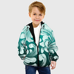 Куртка с капюшоном детская Гравюра весны, цвет: 3D-черный — фото 2