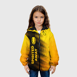 Куртка с капюшоном детская Spirited Away - gold gradient: по-вертикали, цвет: 3D-черный — фото 2