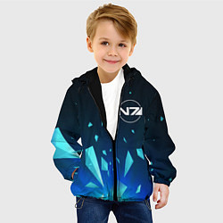 Куртка с капюшоном детская Mass Effect взрыв частиц, цвет: 3D-черный — фото 2