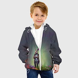 Куртка с капюшоном детская Кролик на стиле, цвет: 3D-белый — фото 2