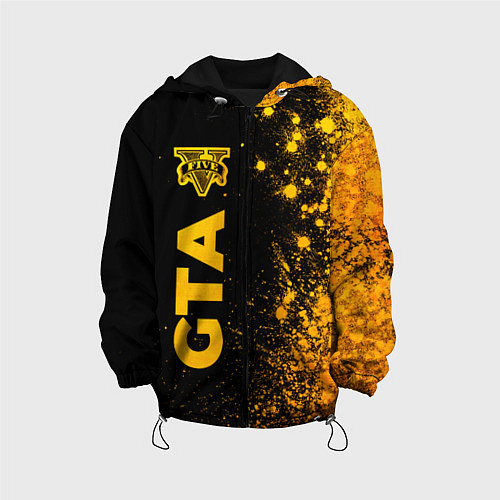 Детская куртка GTA - gold gradient: по-вертикали / 3D-Черный – фото 1