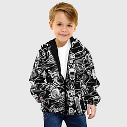 Куртка с капюшоном детская JDM Pattern, цвет: 3D-черный — фото 2