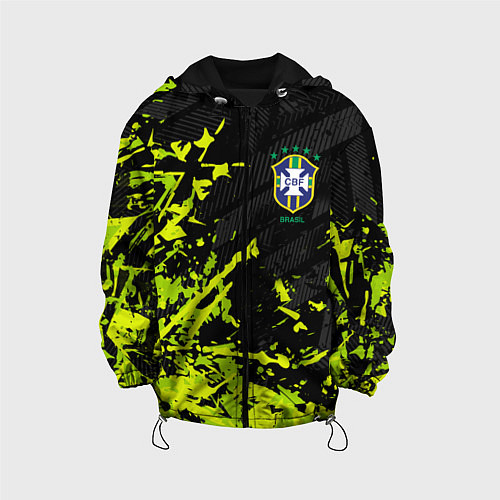 Детская куртка Сборная Бразилия пятна / 3D-Черный – фото 1