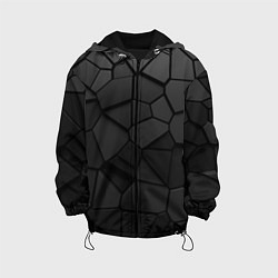 Куртка с капюшоном детская Черные стальные плиты, цвет: 3D-черный