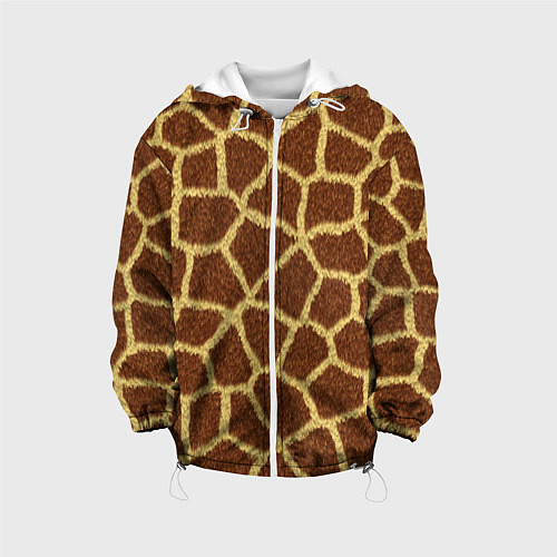 Детская куртка Текстура жирафа / 3D-Белый – фото 1
