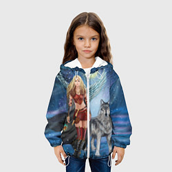 Куртка с капюшоном детская Фэнтези зимние супергерои, цвет: 3D-белый — фото 2
