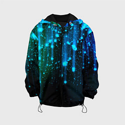 Куртка с капюшоном детская Space - starfall, цвет: 3D-черный