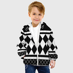 Куртка с капюшоном детская Узор Кена Рюгуджи, цвет: 3D-белый — фото 2