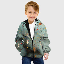 Куртка с капюшоном детская Светлый туман и разные краски, цвет: 3D-черный — фото 2