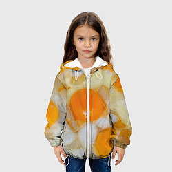 Куртка с капюшоном детская Яичница с салом, цвет: 3D-белый — фото 2