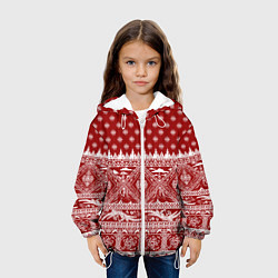 Куртка с капюшоном детская Love climbing : Christmas aesthetics, цвет: 3D-белый — фото 2