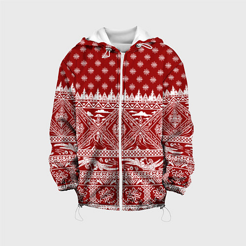 Детская куртка Love climbing : Christmas aesthetics / 3D-Белый – фото 1