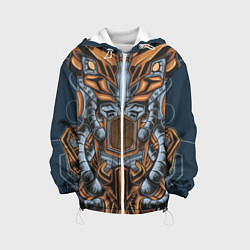 Куртка с капюшоном детская Меха-робот, цвет: 3D-белый