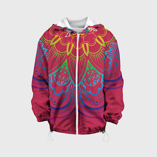 Детская куртка Viva magenta mandala / 3D-Белый – фото 1